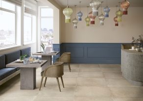 Vloertegel Betonlook Roma Beige grijs M23 op de vloer - inspiratie
