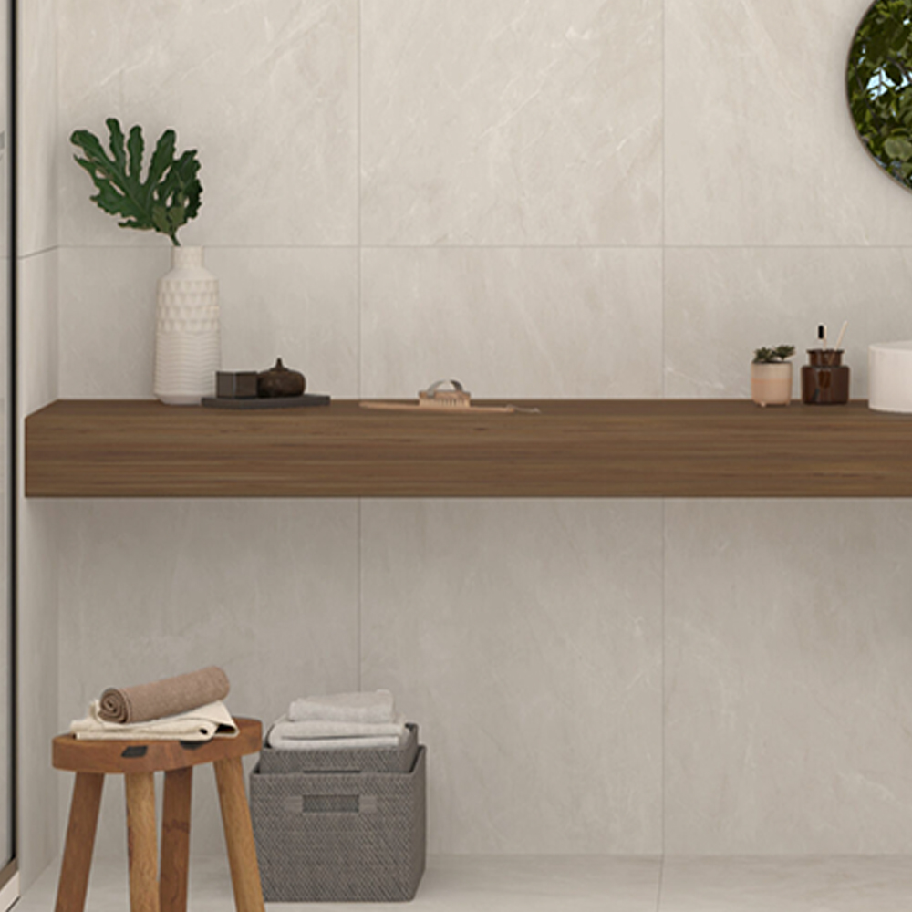 Vloertegel Marmerlook Cairo Crema wit R112 als badkamertegels_inspiratie foto