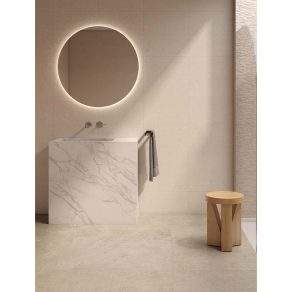 Vloertegel Marmerlook Chic Taupe Nav79 in de badkamer gelegd_inspiratie foto
