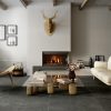 Vloertegel Natuursteenlook Frankrijk Antraciet M19 in de woonkamer - inspiratie