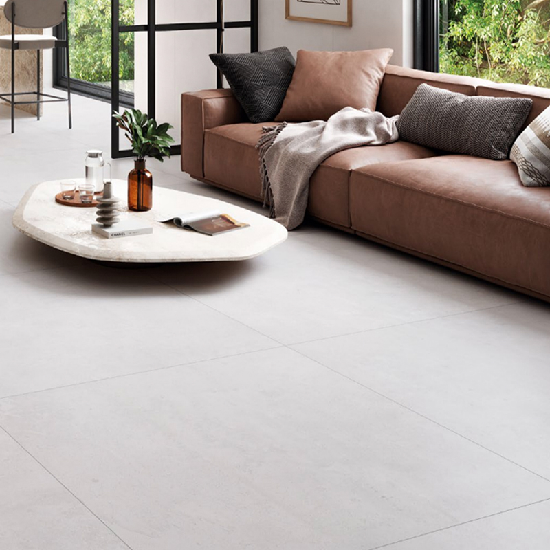 Vloertegel betonlook Hoop wit beige NAV70 als woonkamertegels gebruikt_inspiratie foto