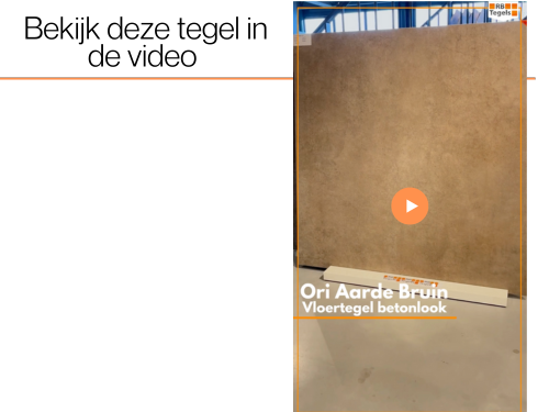 Vloertegel betonlook ORI Aarde Bruin - Bekijk de video van RBTegels