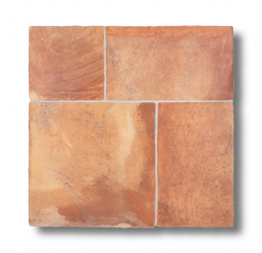 Vloertegel mix romaans verband natuursteenlook Therme terracotta E20