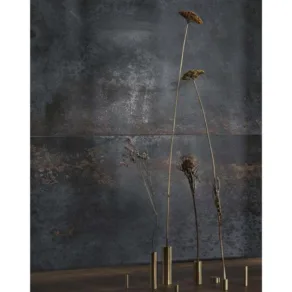 Wand betegeld met Vloertegel 30x60 cm Metallook Sassuolo Blauw M29