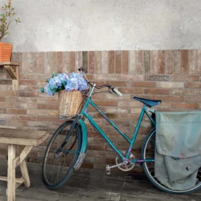 Wand betegeld met Wandtegel 7,4x31 cm Baksteen Firenze DC150