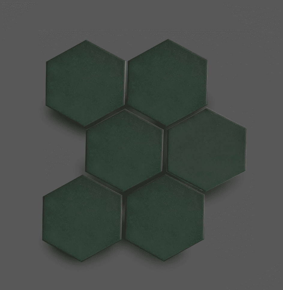 Coördineren Acquiesce Ban Wandtegel 10x11 cm Donker Groen | Hexagon tegels kopen? RBTegels.nl