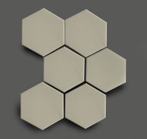 Wandtegel 10×11 cm Hexagon Grijs A261 Is geschikt voor in de badkamer, de keuken of het toilet
