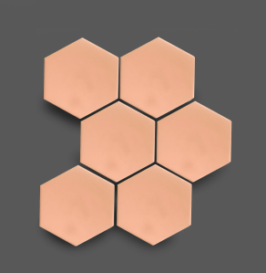 Wandtegel 10×11 cm Hexagon Licht Roze A264 Is geschikt voor in de badkamer, de keuken of het toilet