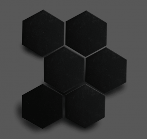 Wandtegel 10×11 cm Hexagon Zwart A262 Is geschikt voor in de badkamer, de keuken of het toilet