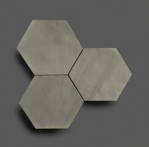 Wandtegel 13,9×16 cm Hexagon Grijs A184 Is geschikt voor in de badkamer, de keuken of het toilet