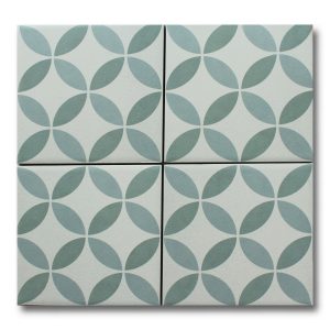 Wandtegel 15x15 cm Portugese decor Alfa aqua blauw A352