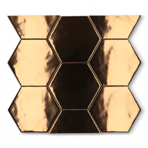 Wandtegel 16x16 cm Hexagon Hybla Goud RBT112