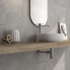 Wandtegel 60x120 cm Houtlook Decortegel Licht Grijs R124 als badkamer wandtegels gelegd_inspiratie foto