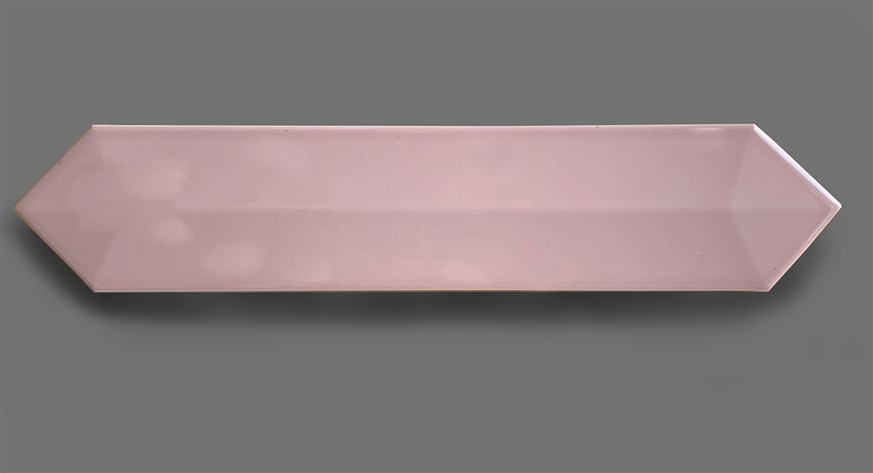 Wandtegel 6,5×33,2 cm Glans Roze C56