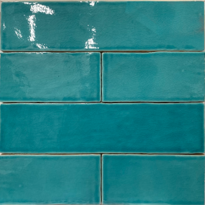 Wandtegel 7,5x30 Glans Blauw A158 Is geschikt voor in de badkamer, keuken of in het toilet.