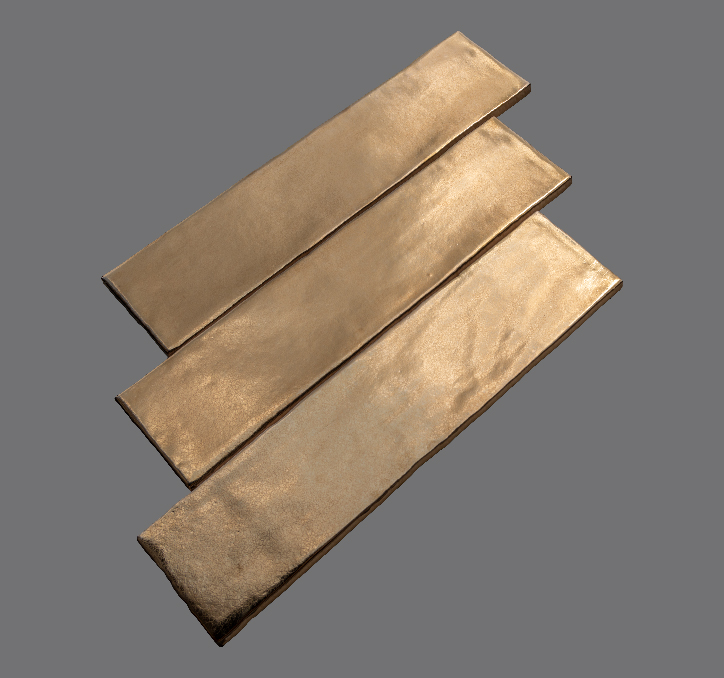 Wandtegel 7.5x30 cm Martini Goud | RB