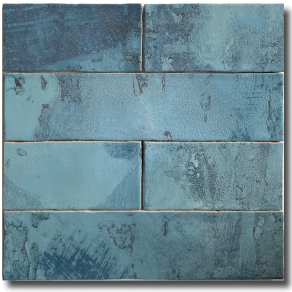 Wandtegel 7,5x30 cm blauw A229