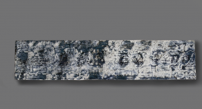 Wandtegel 7,5×30 cm Glans wit blauw versleten C129