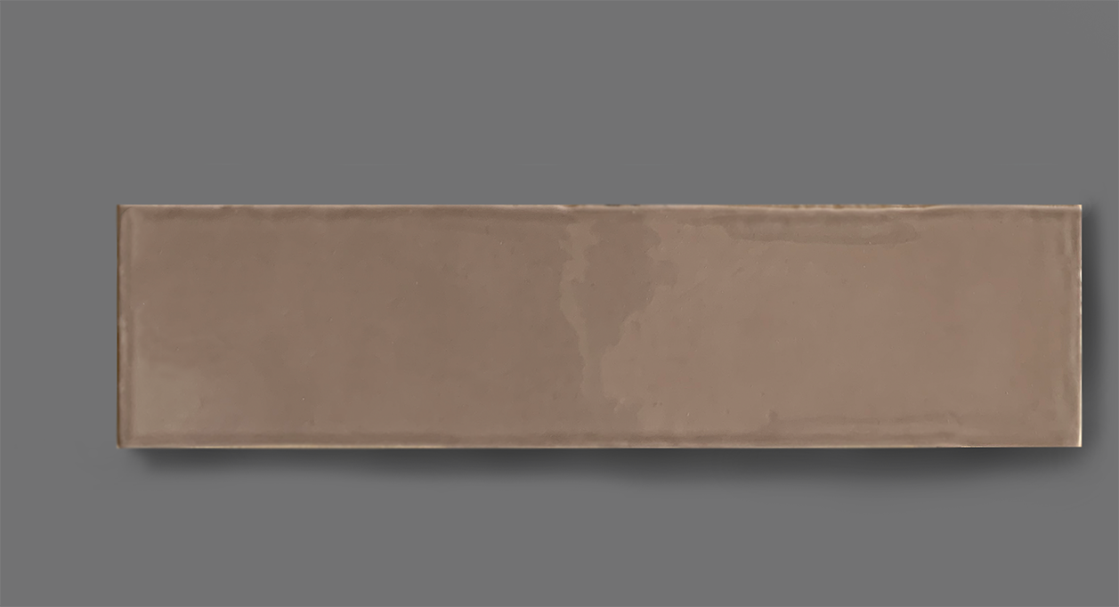 Wandtegel 7,5×30 cm glans bruin C119