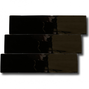 Wandtegel 7,5×30 cm zwart A242