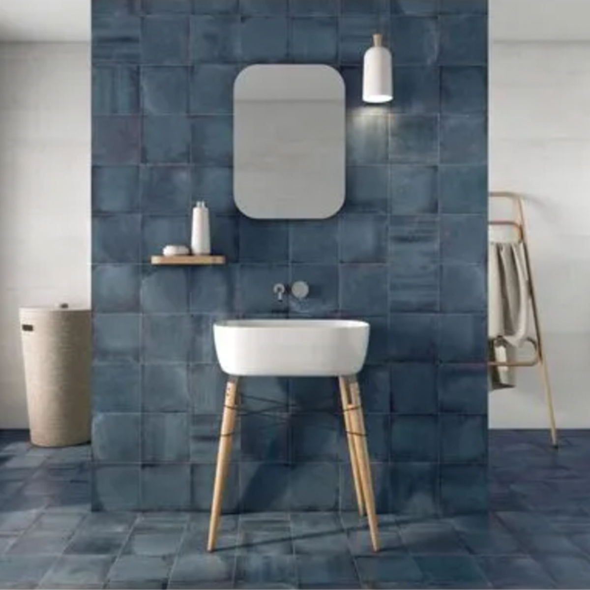 Wandtegel mat geotiles Robin Blue G68_inspiratie foto