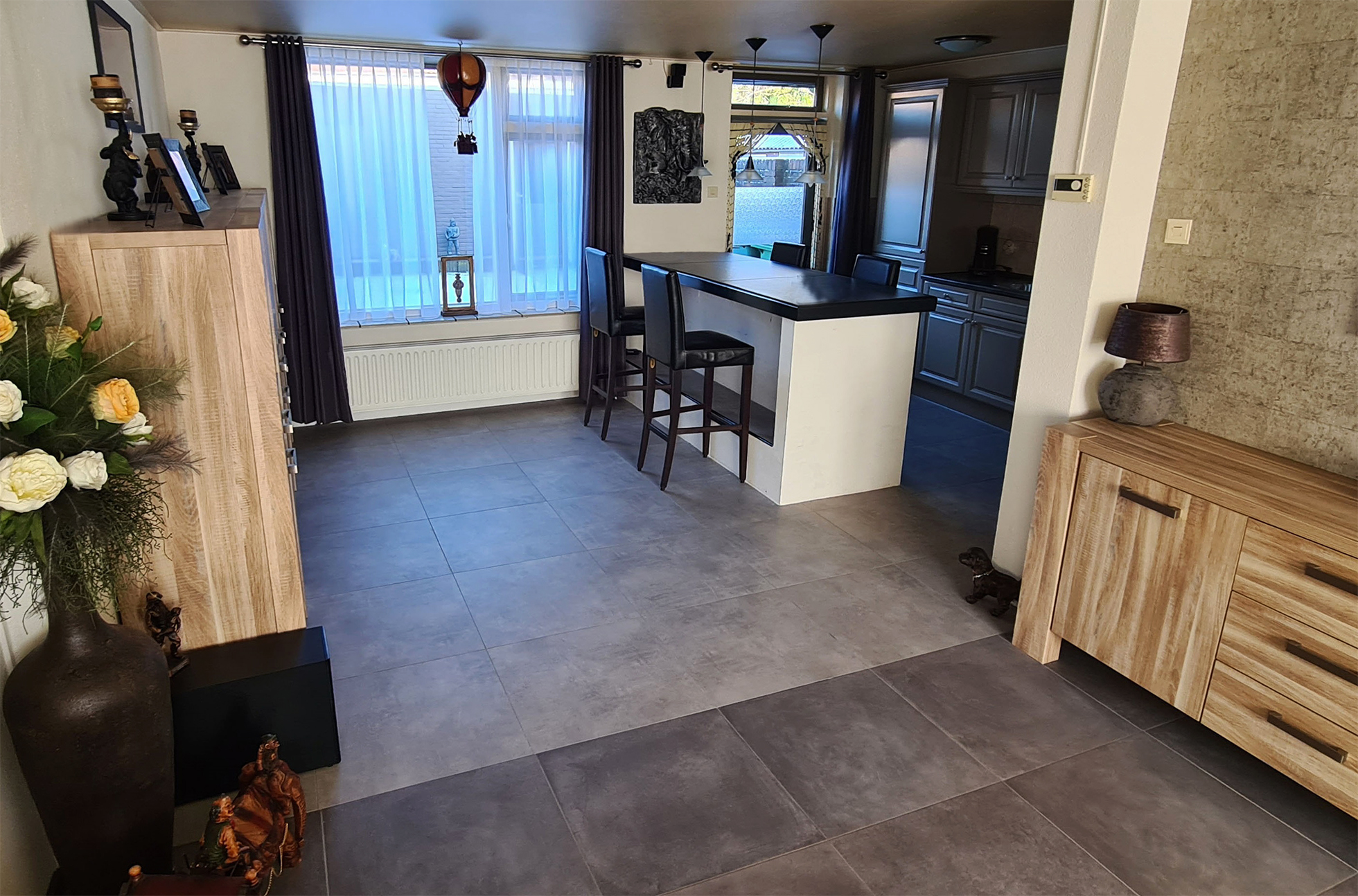 Winactie RBTegels - Vloertegel 60x60 Ariel Grijs NR12 in de keuken Winactie RBTegels - Vloertegel 60x60 Ariel Grijs NR12 in de keuken