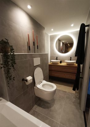Winactie RBTegels - badkamer met Vloertegel 60x60 Ariel Grijs NR12