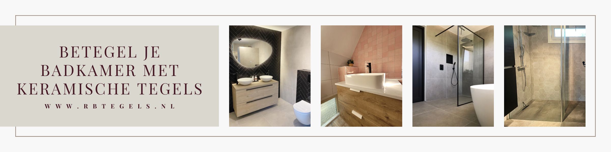 badkamer betegeld met diverse soorten tegels Nijmegen kopen bij RBTegels